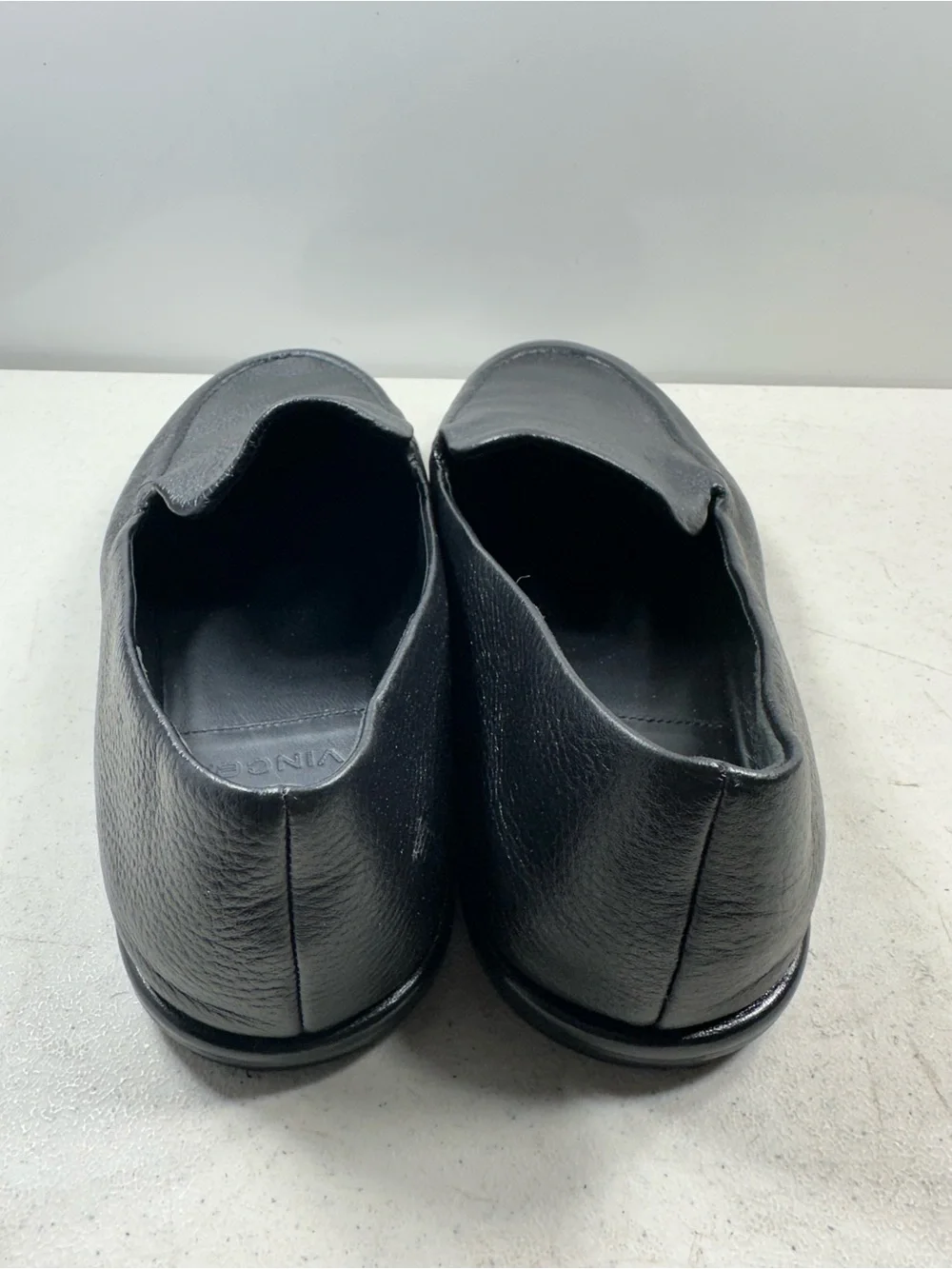 Vince Hann Men's Black Leather  Fashion Soft Loafer Shoes Size 9,5